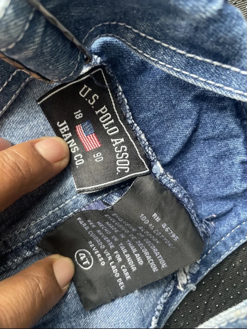 Vintage U.S. Polo Assn. Light Blue Denim Overall Skirt